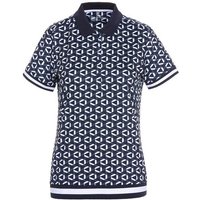 Valiente Gerade geschnittenes Druck Halbarm Polo navy