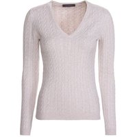 Valiente Zopf Pullover Strick beige