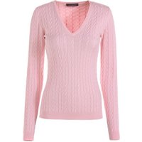 Valiente Zopf Pullover Strick rosa