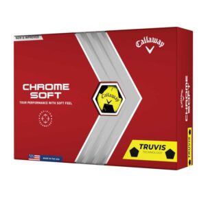 Callaway Chrome Soft Truvis Golf-Ball I yellow-black 12 Bälle