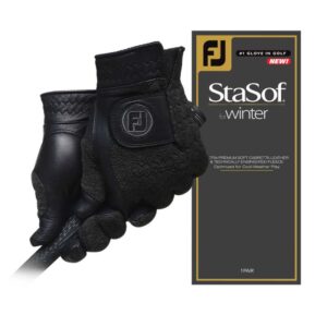 FootJoy StaSof Winter Paar Golf-Handschuhe Herren | schwarz L
