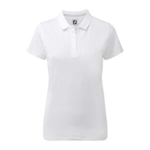 FootJoy Stretch Pique Solid Poloshirt Damen | white L