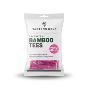 Masters Golf Graduated Bamboo Golf Tees 2 1/4" Pink 57mm 20 Stck.