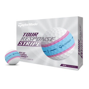 Taylormade Tour Response Stripe Golfball 12 Bälle | Blue Pink